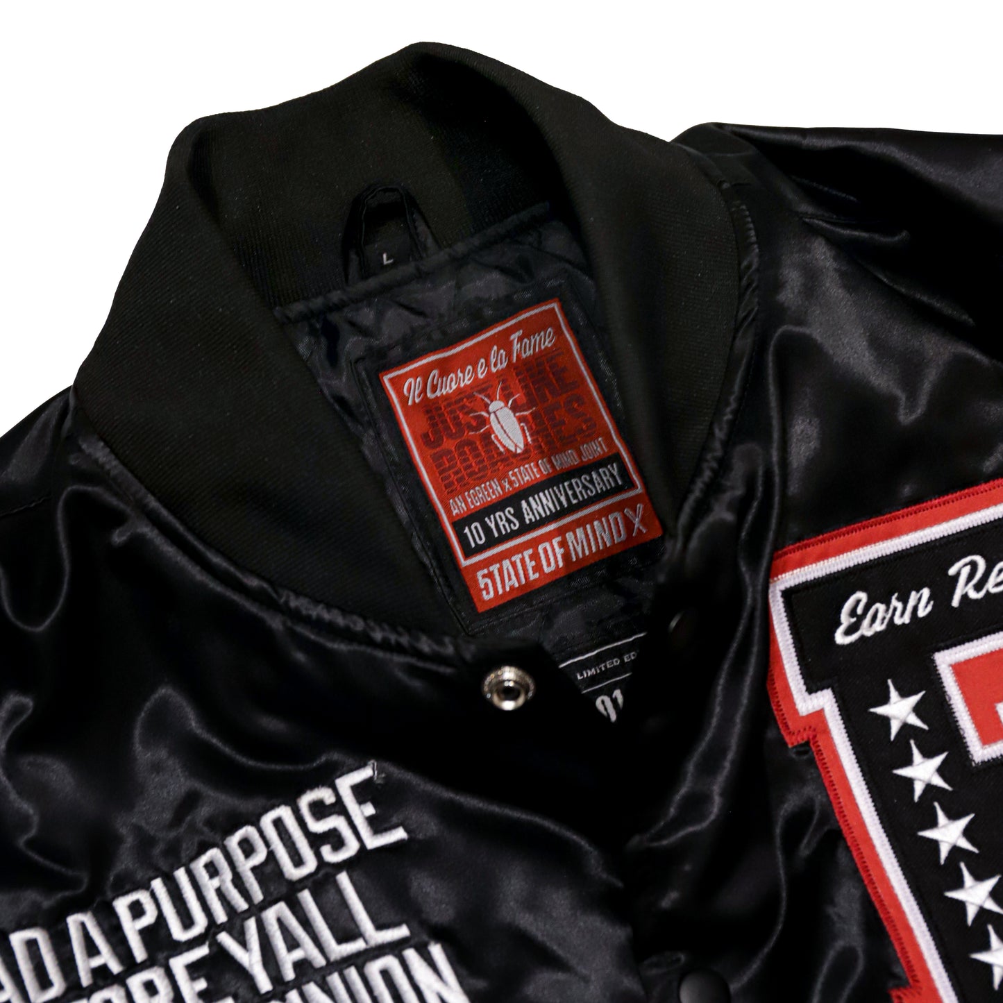 "5OM x ICELF" Bomber Jacket Nera