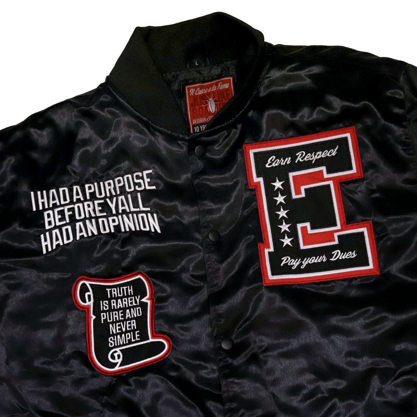 "5OM x ICELF" Bomber Jacket Nera