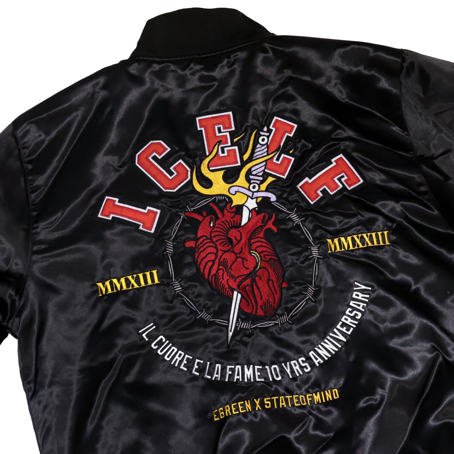"5OM x ICELF" Bomber Jacket Nera