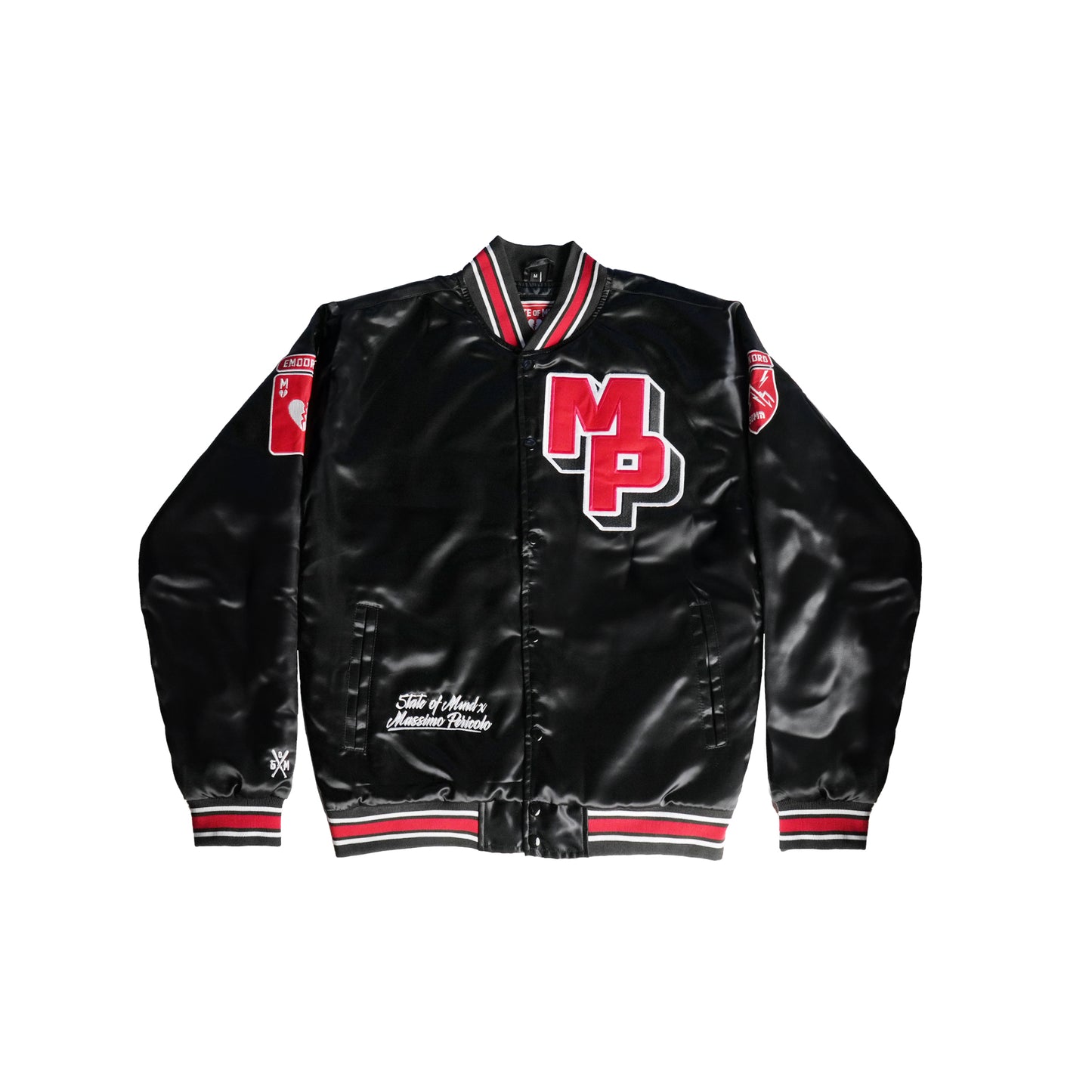 " 5OM x MP " Bomber Jacket Nera