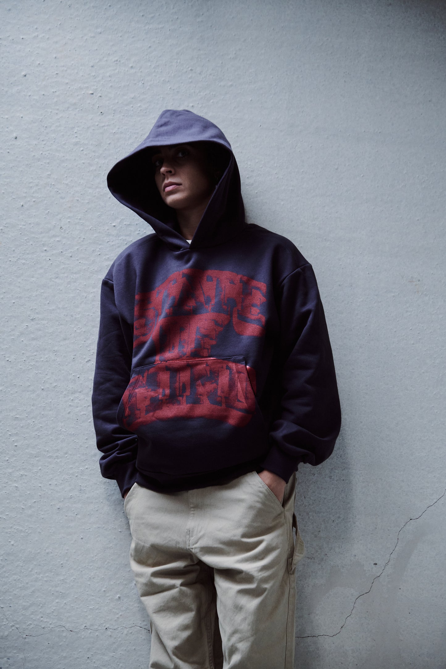 "CRACK COLLEGE" Hoodie Dark Grey