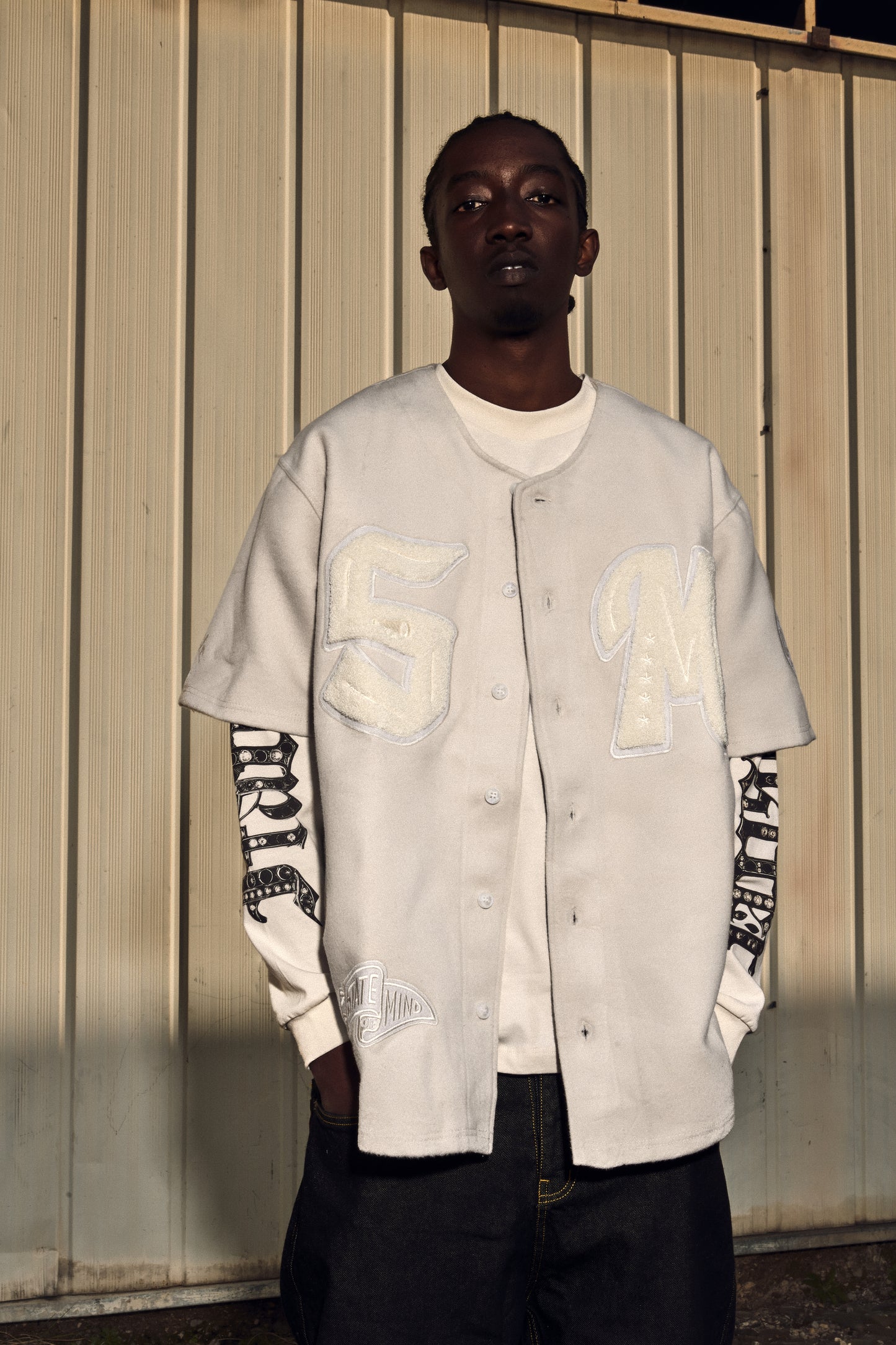 "LONE WOLVES" Baseball Jersey White