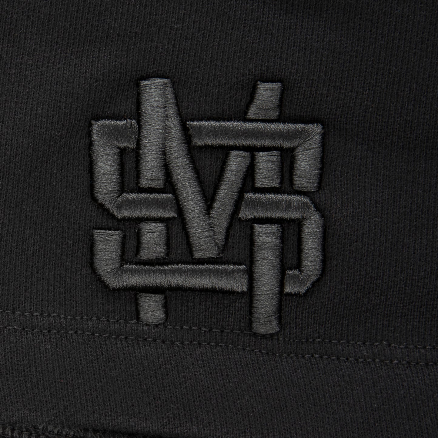 "MONOGRAM" Fleece Shorts Black T/T 500g