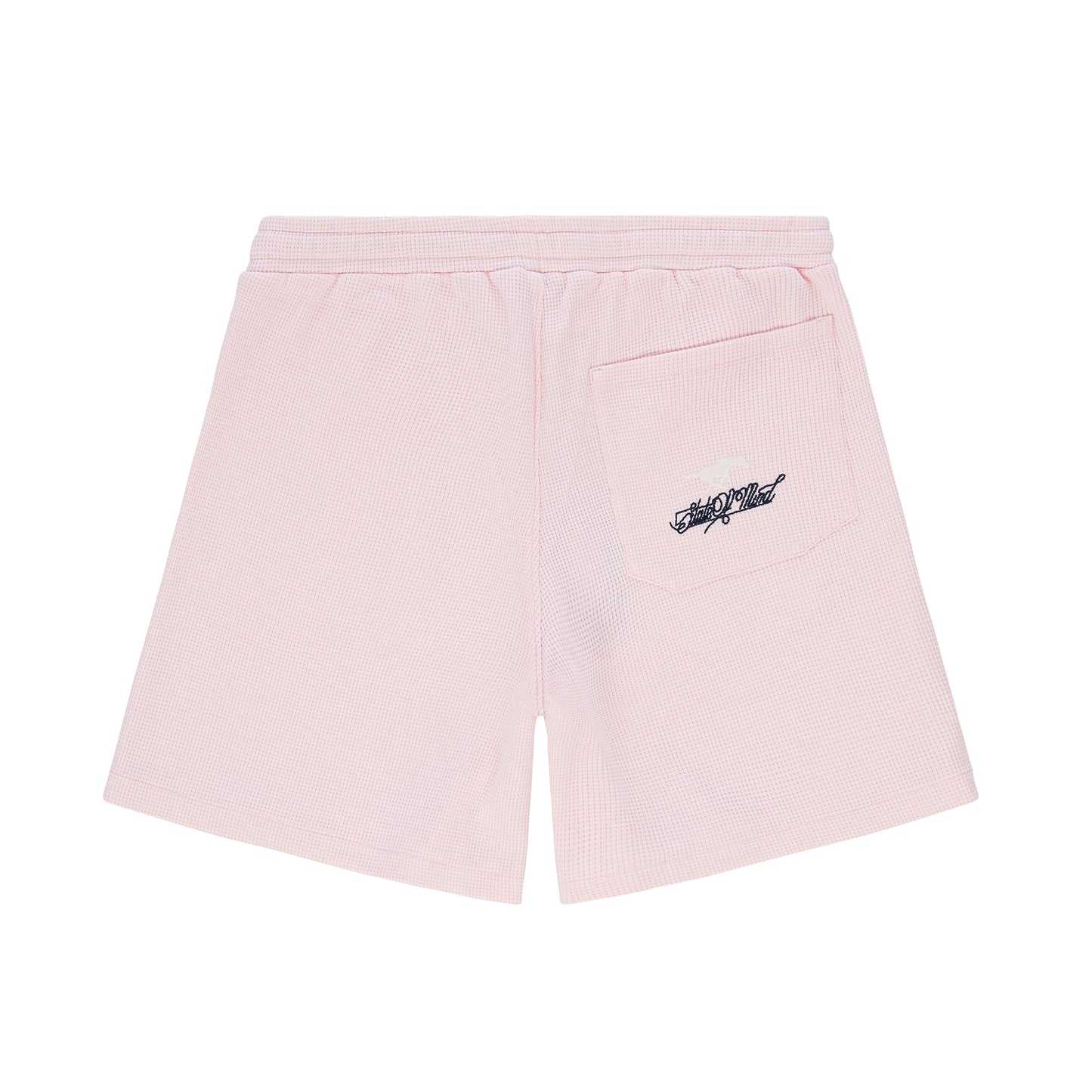 "CAR RENTAL" Waffle Shorts Pink