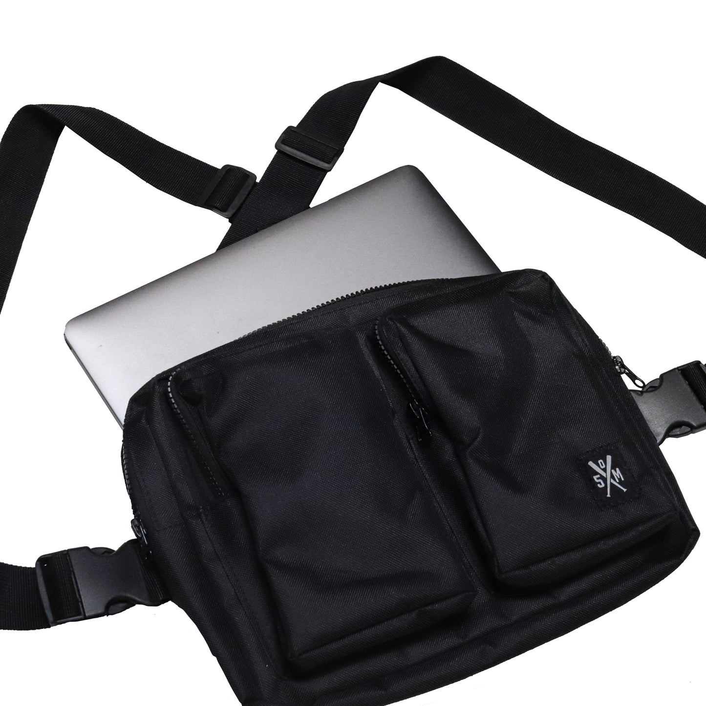 " RETROFUTURE CARGO " Chest Bag Black