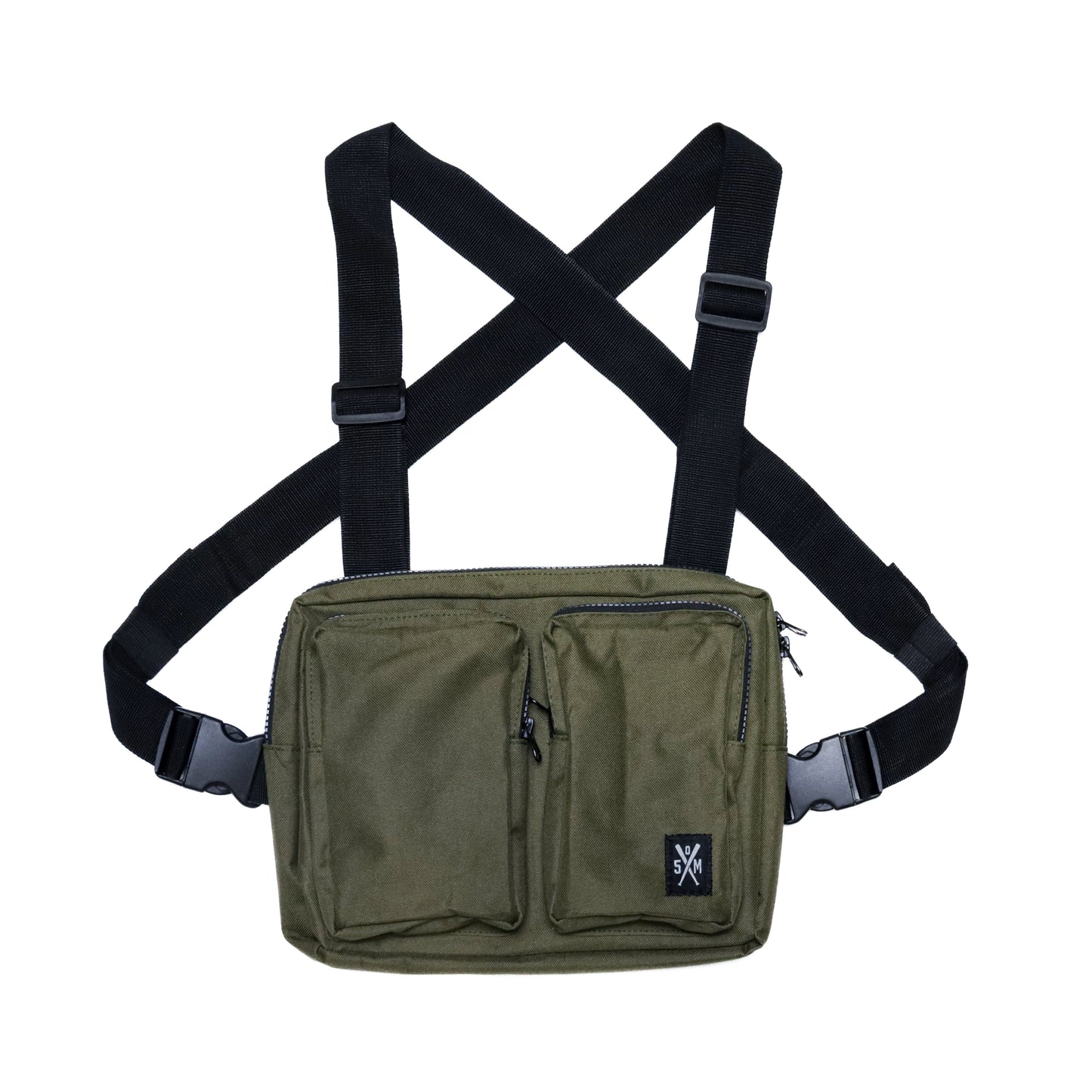 " RETROFUTURE CARGO " Chest Bag Military Green