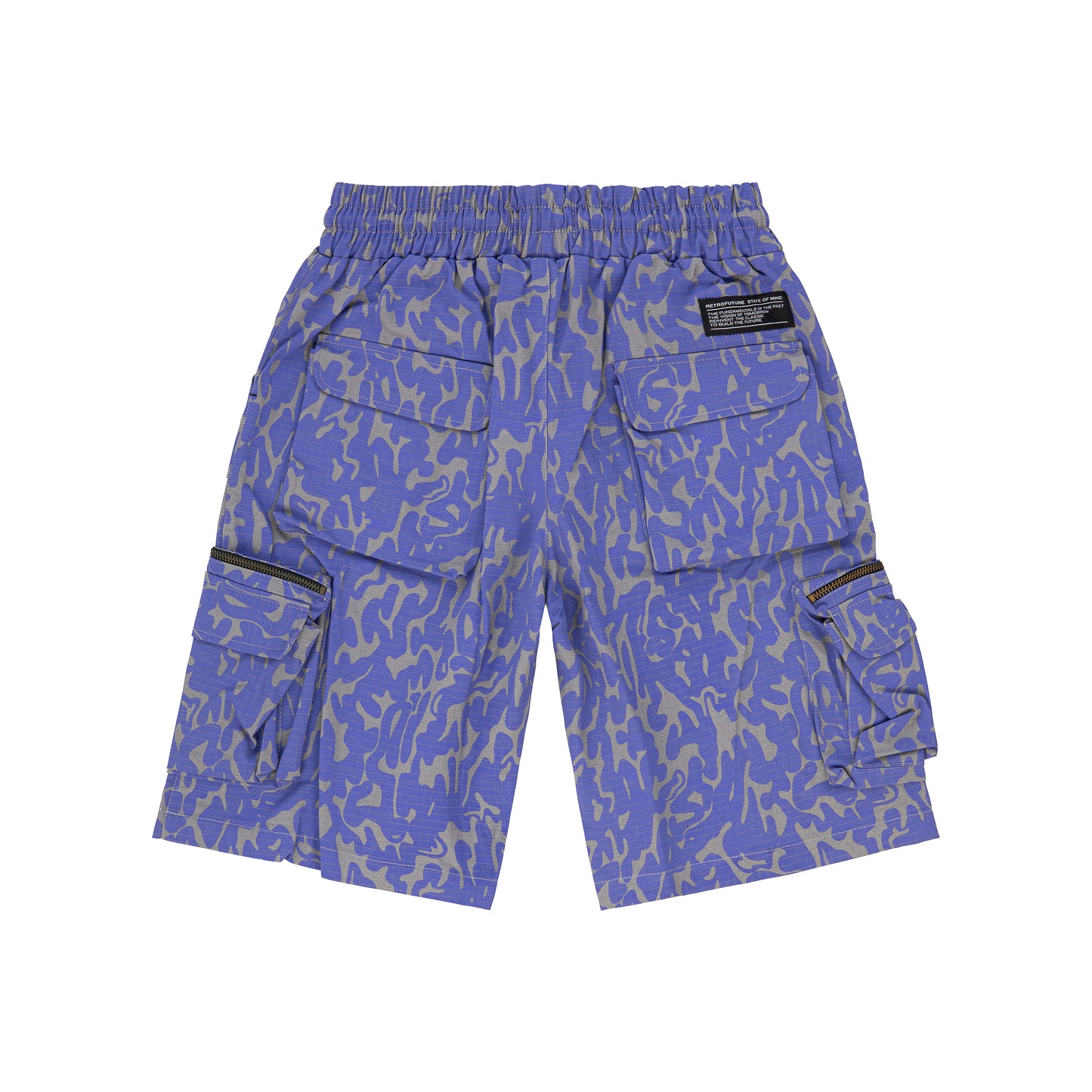 "RETROFUTURE CARGO" Cargo Short Ripstop Denim Camo