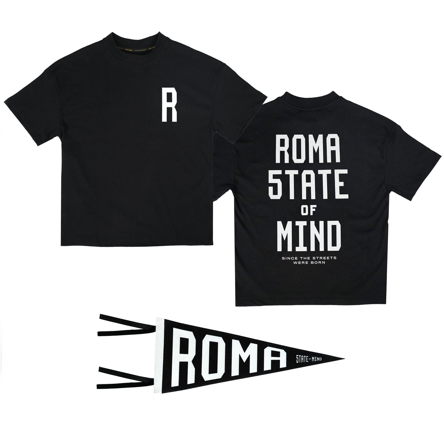 "ROMA 5TATE OF MIND" T-Shirt black Bundle