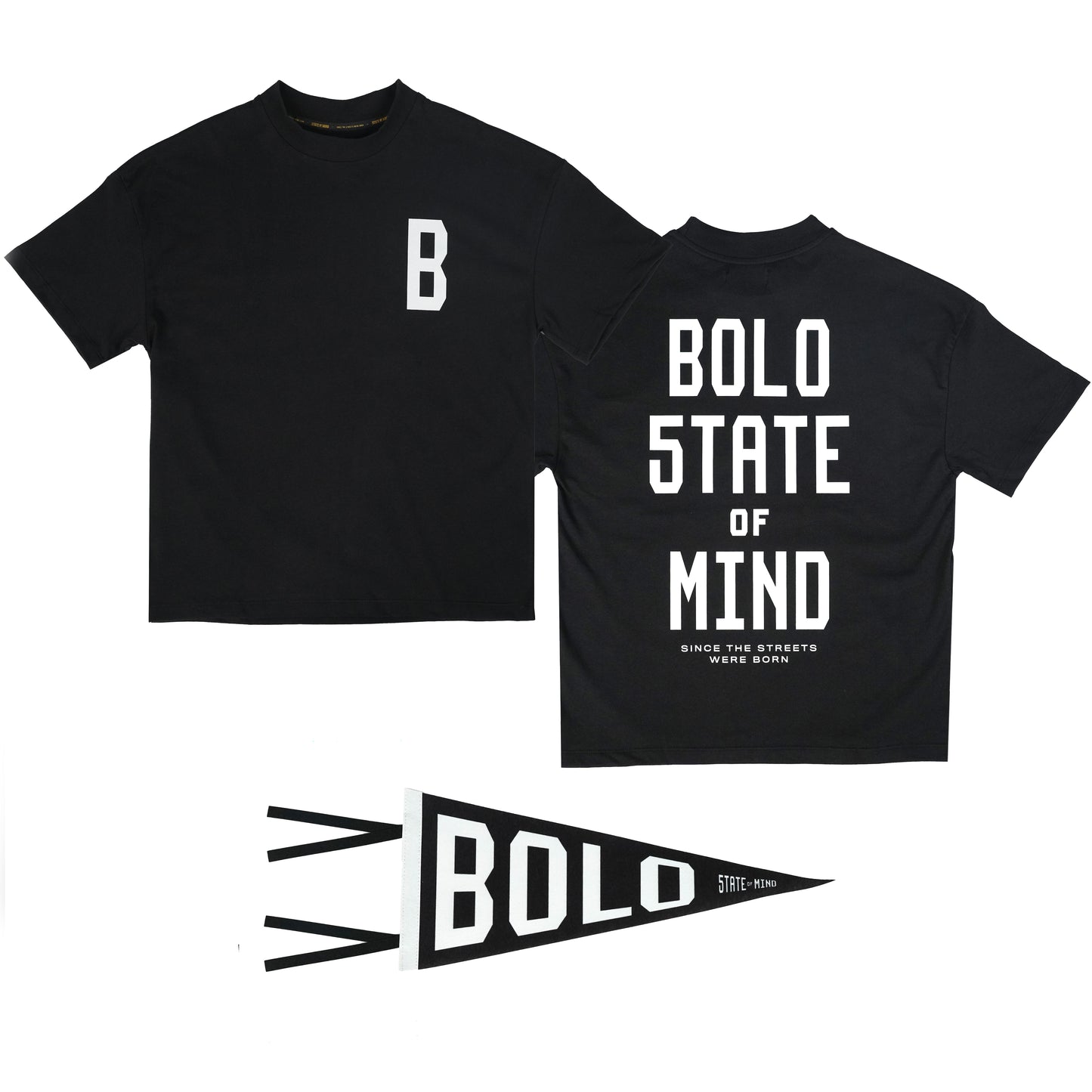 "BOLO 5TATE OF MIND" T-Shirt black Bundle