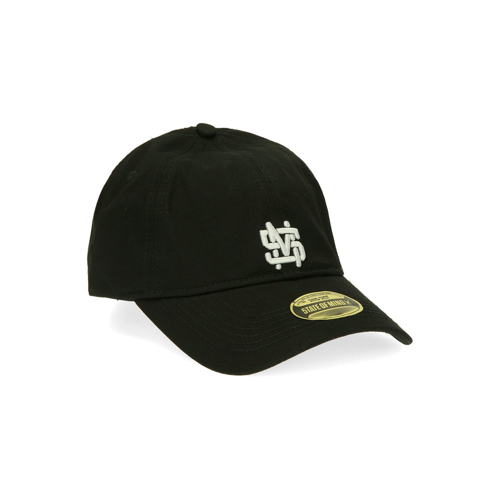 " MONOGRAM " Curved Cap Black