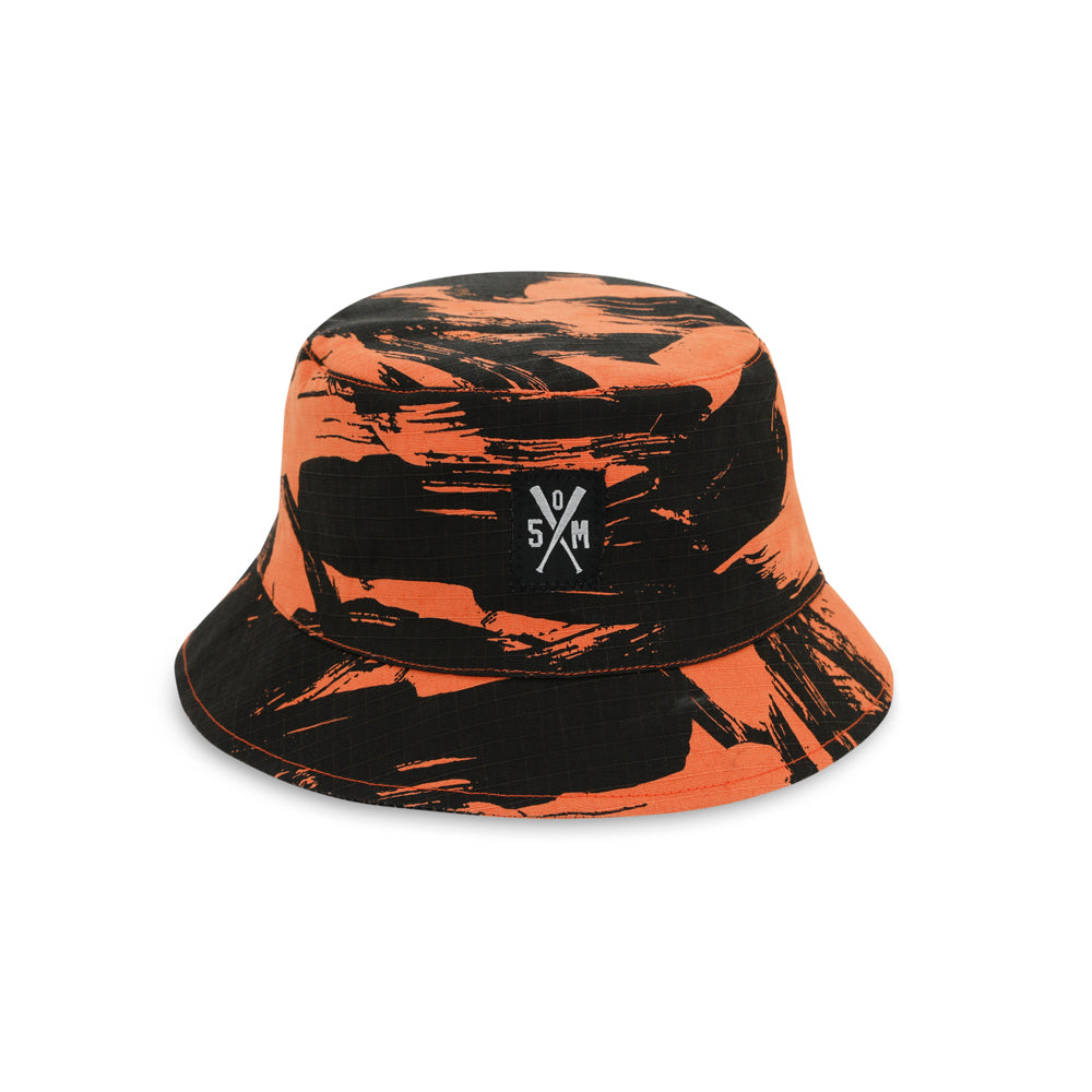 " RETROFUTURE BASIC " Bucket Hat Orange Camo