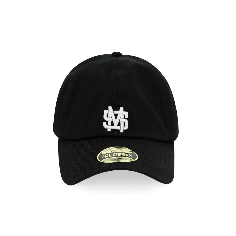 " MONOGRAM " Curved Cap Black