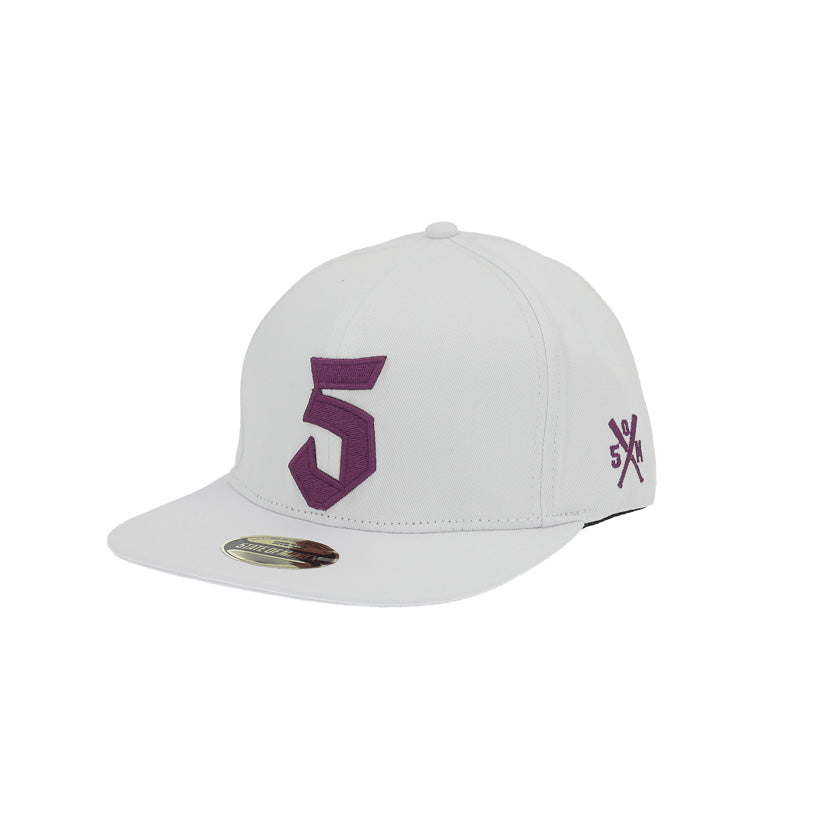 " 5OM BALLER " Snapback Cap White