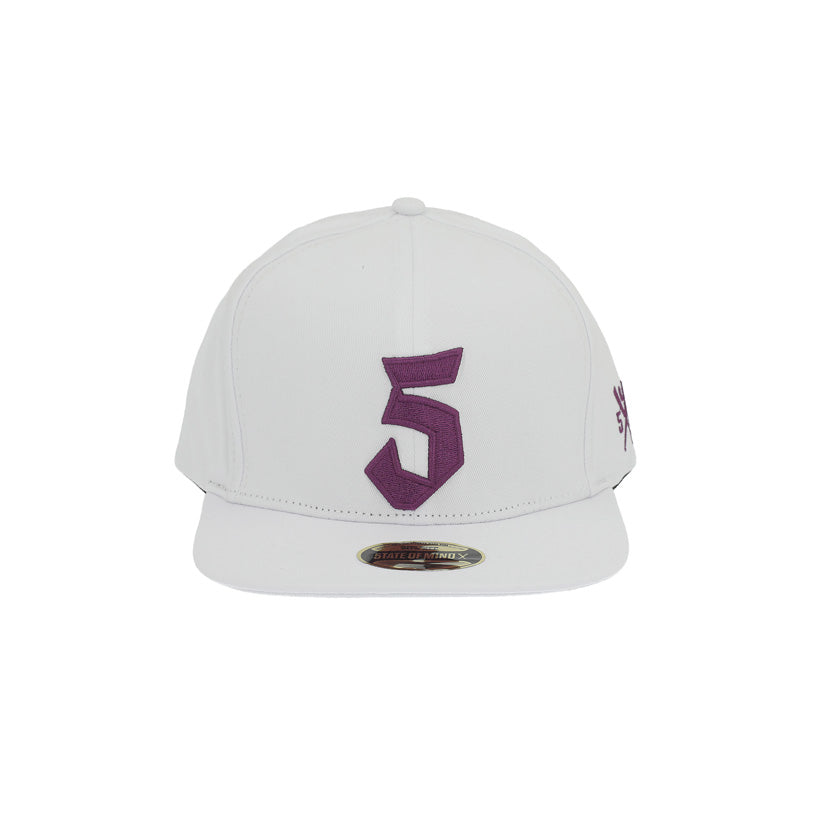 " 5OM BALLER " Snapback Cap White