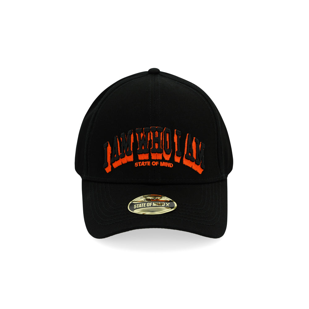 " I AM WHO I AM " Curved Visor Cap Black