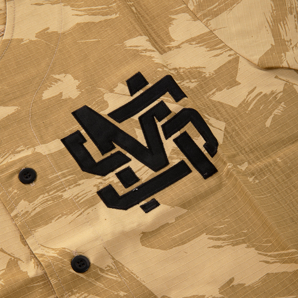 " MONOGRAM " Baseball Jersey Beige/Camo