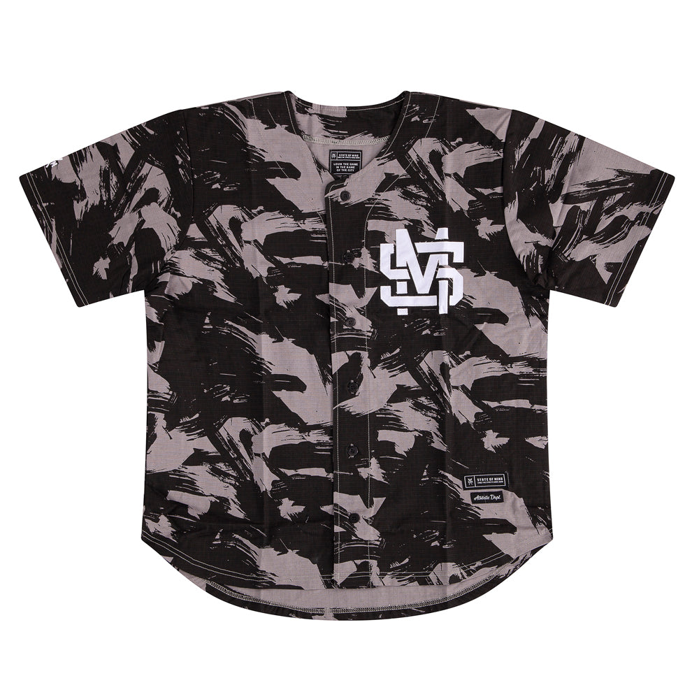 " MONOGRAM " Baseball Jersey Black/Camo