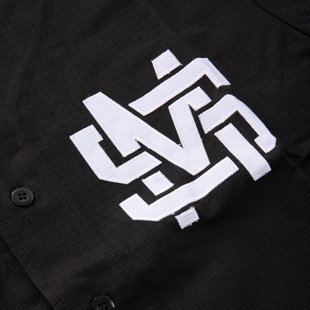 "MONOGRAM" Baseball Jersey Black