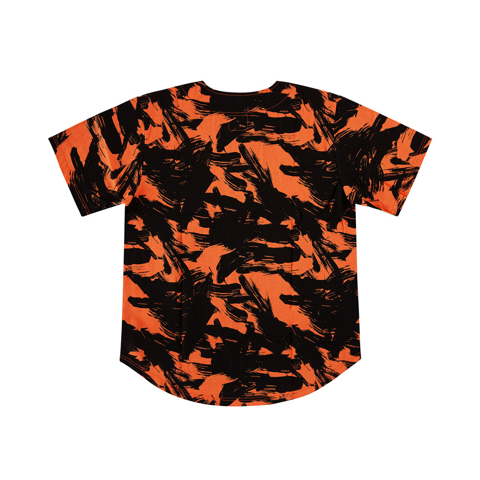" RETROFUTURE BASIC " Baseball Shirt Orange Camo