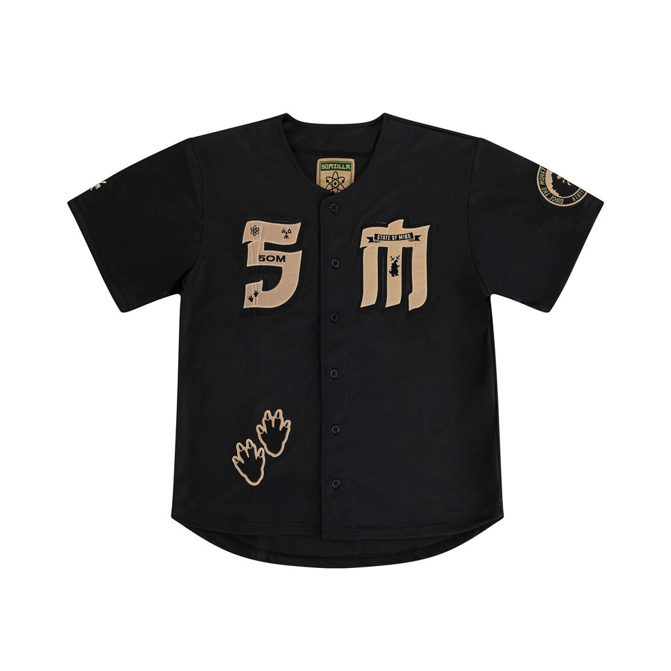 " 5OMZILLA " Baseball Jersey Black