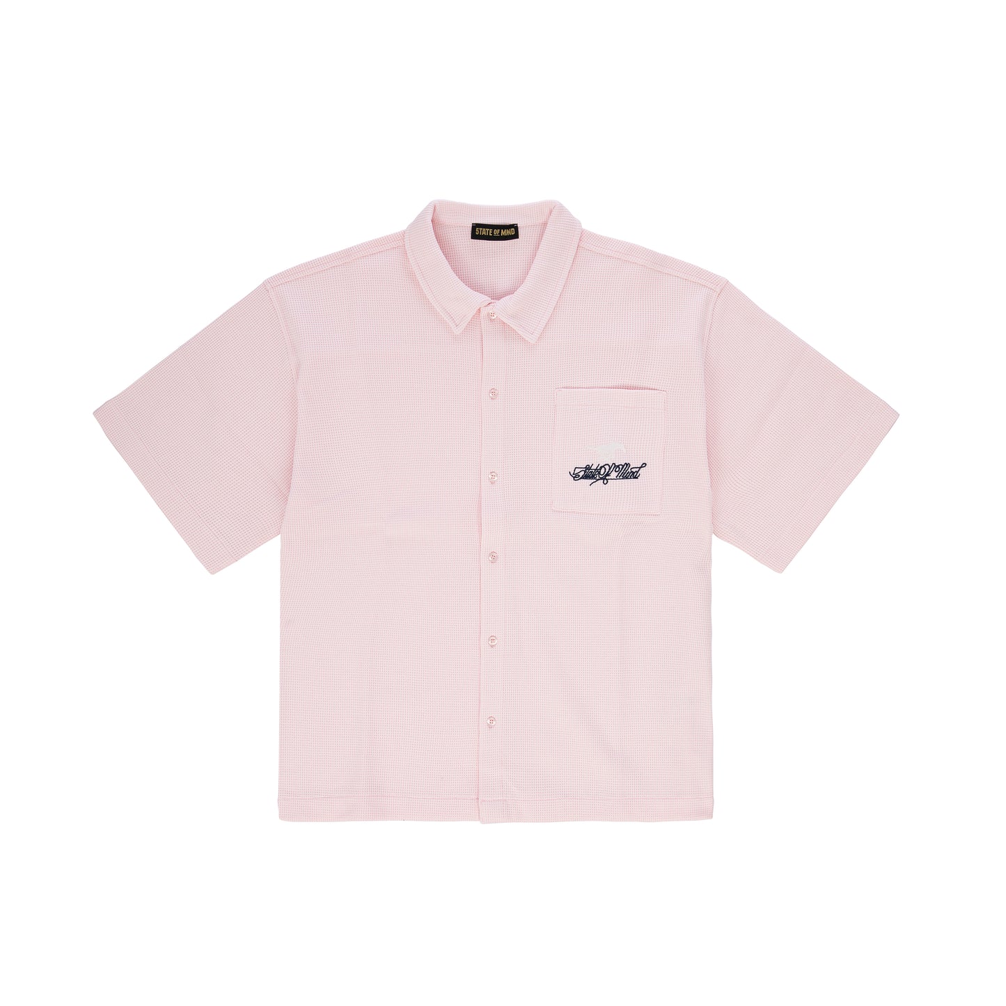 "CAR RENTAL" Waffle Shirt Pink