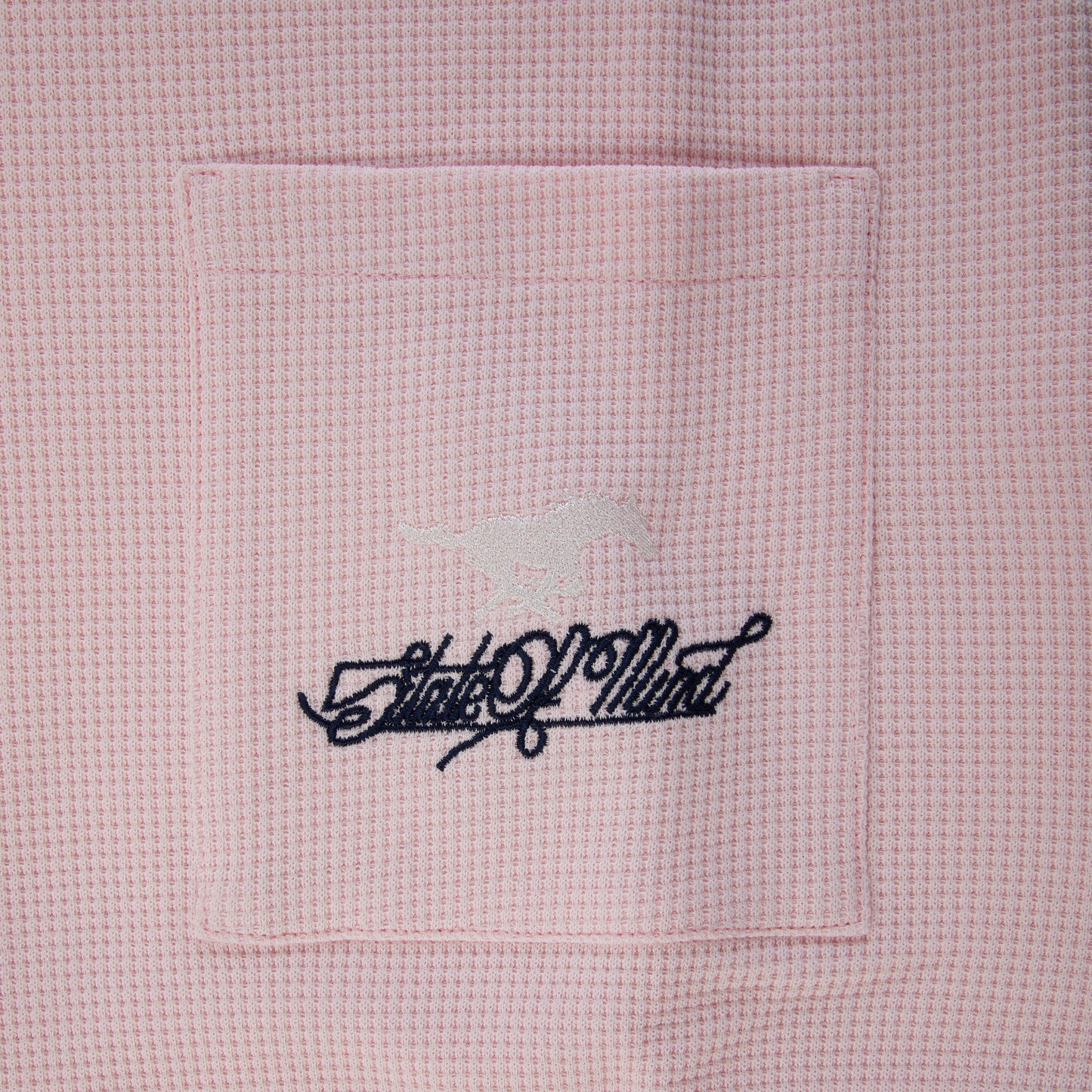 "CAR RENTAL" Waffle Shirt Pink