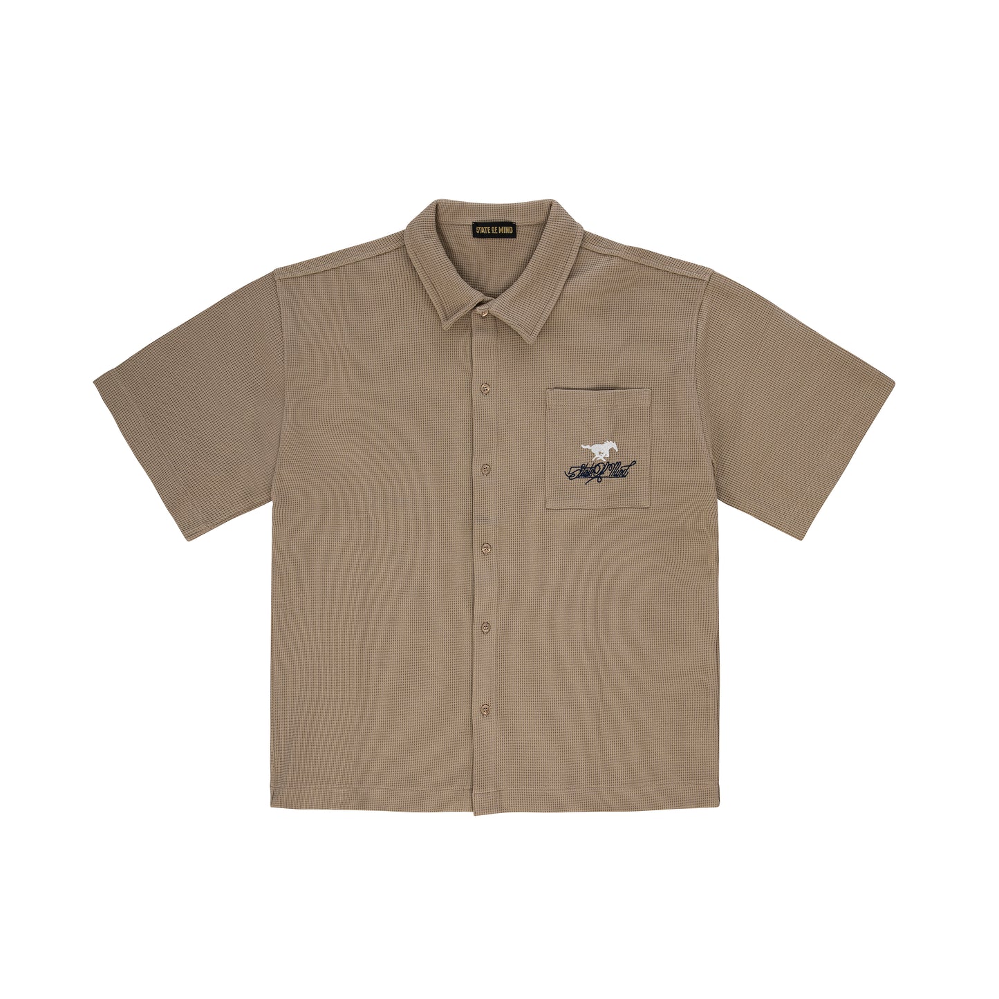 "CAR RENTAL" Waffle Shirt Sand