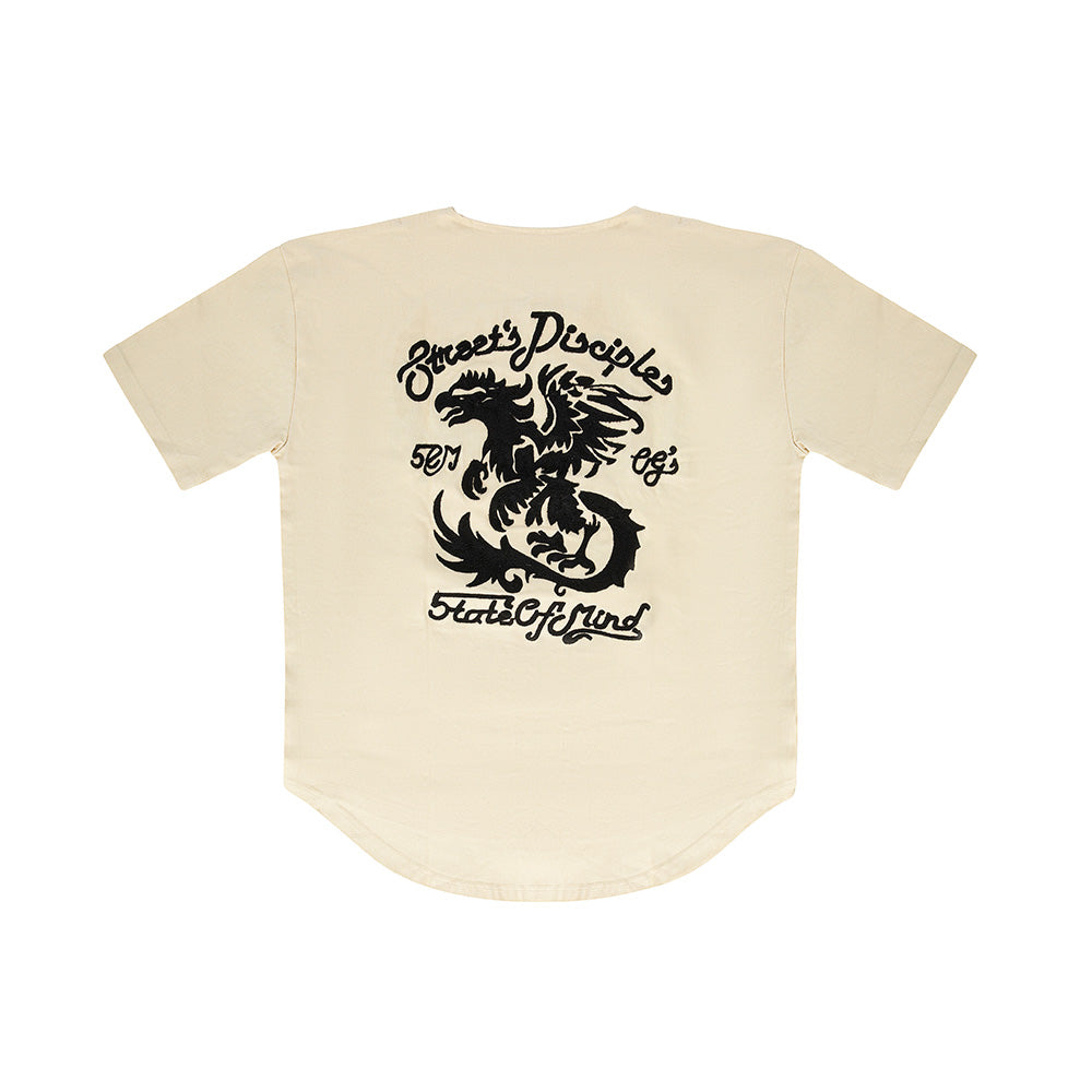"STREET'S DISCIPLES" Baseball Shirt Milk