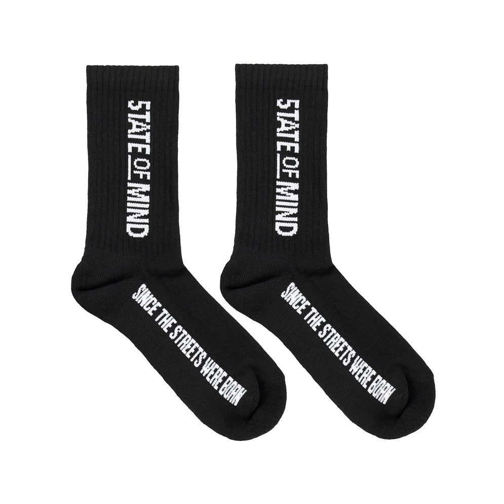 " BOX LOGO " Socks Black