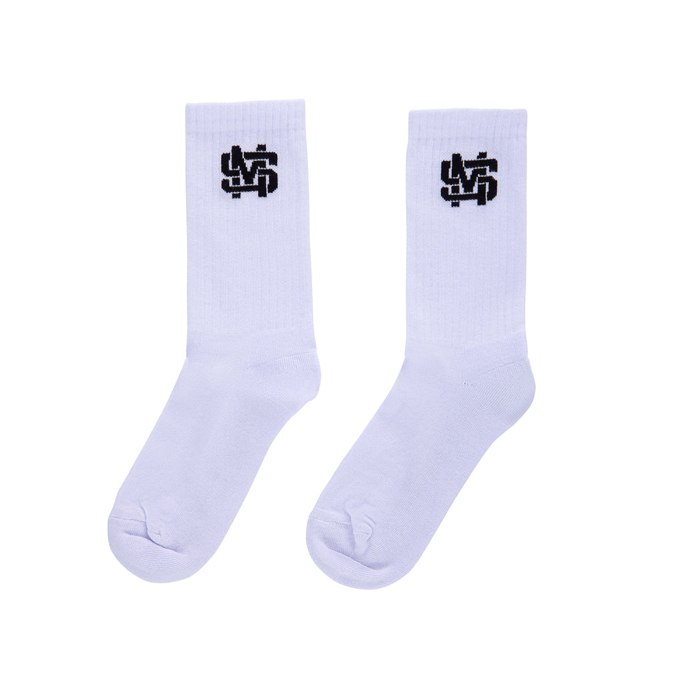 " MONOGRAM " Socks White