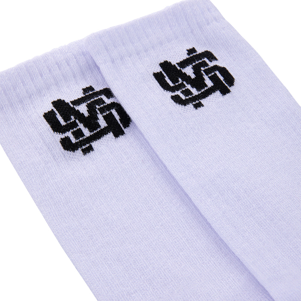 " MONOGRAM " Socks White