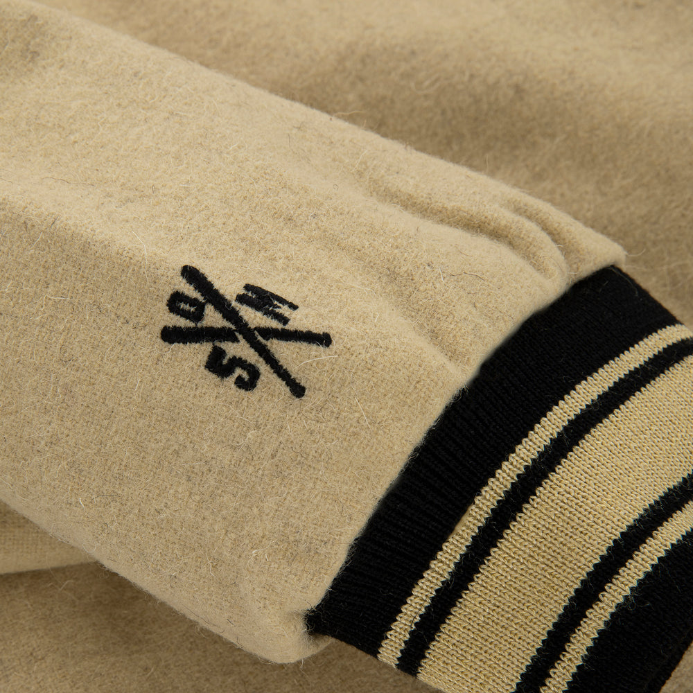 " MONOGRAM " Varsity Jacket Sand