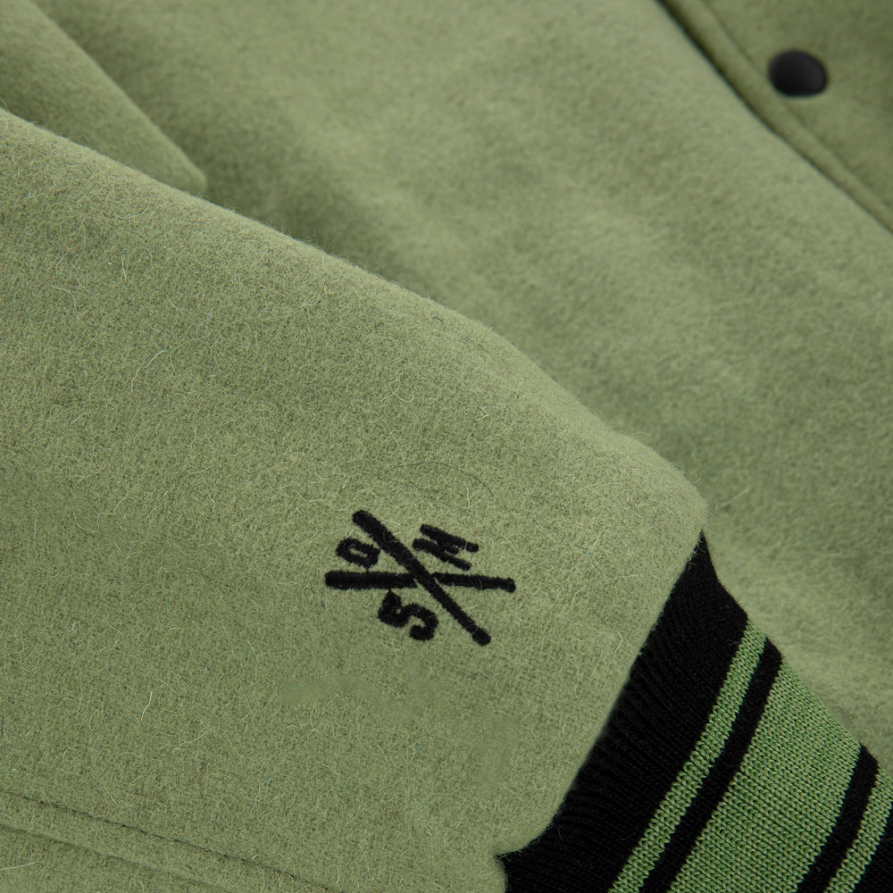" MONOGRAM " Varsity Jacket Military Green
