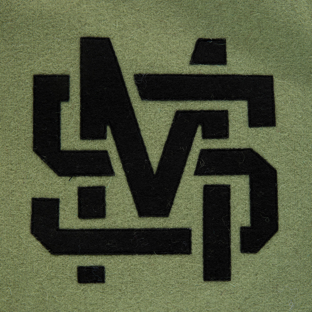 " MONOGRAM " Varsity Jacket Military Green