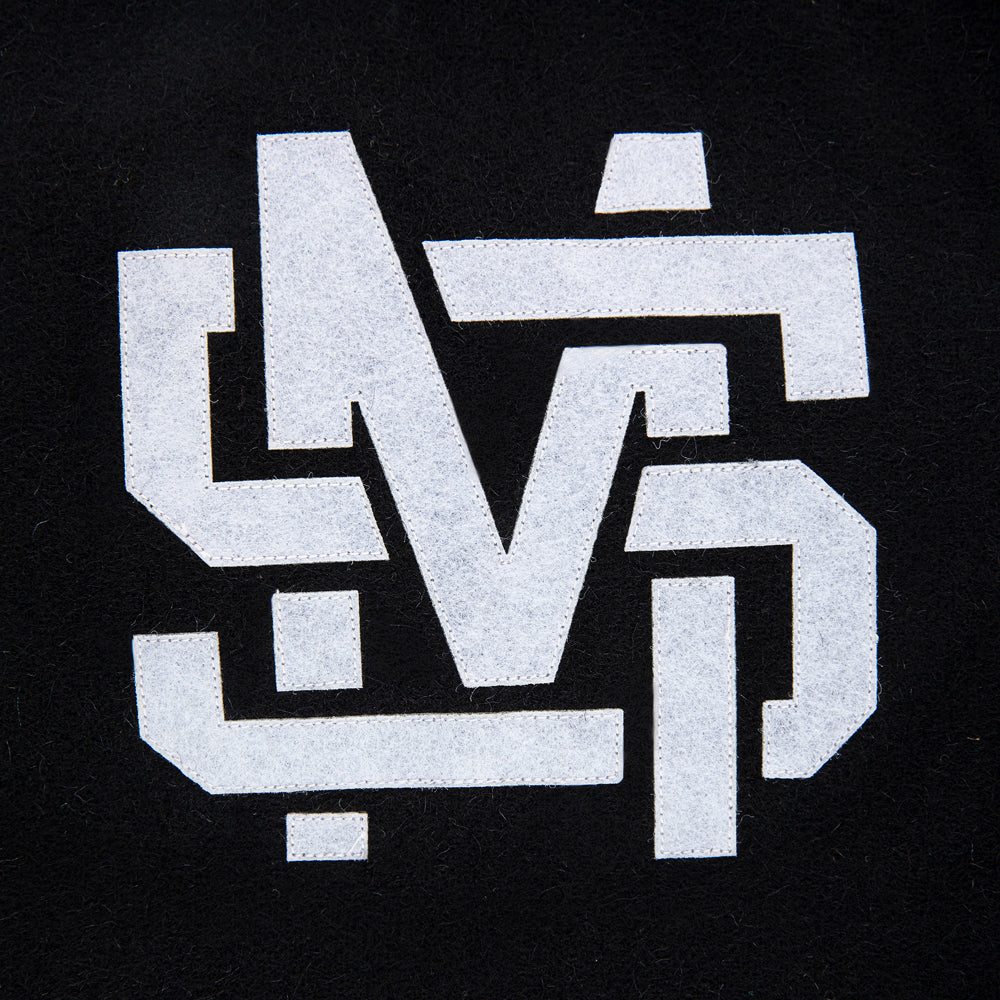 " MONOGRAM " Varsity Jacket Black