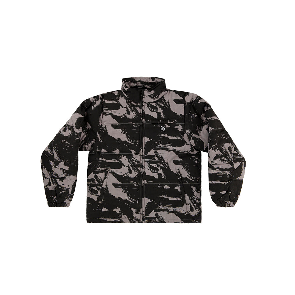 " RETROFUTURE BASIC " Puffer Jacket Black/Camo