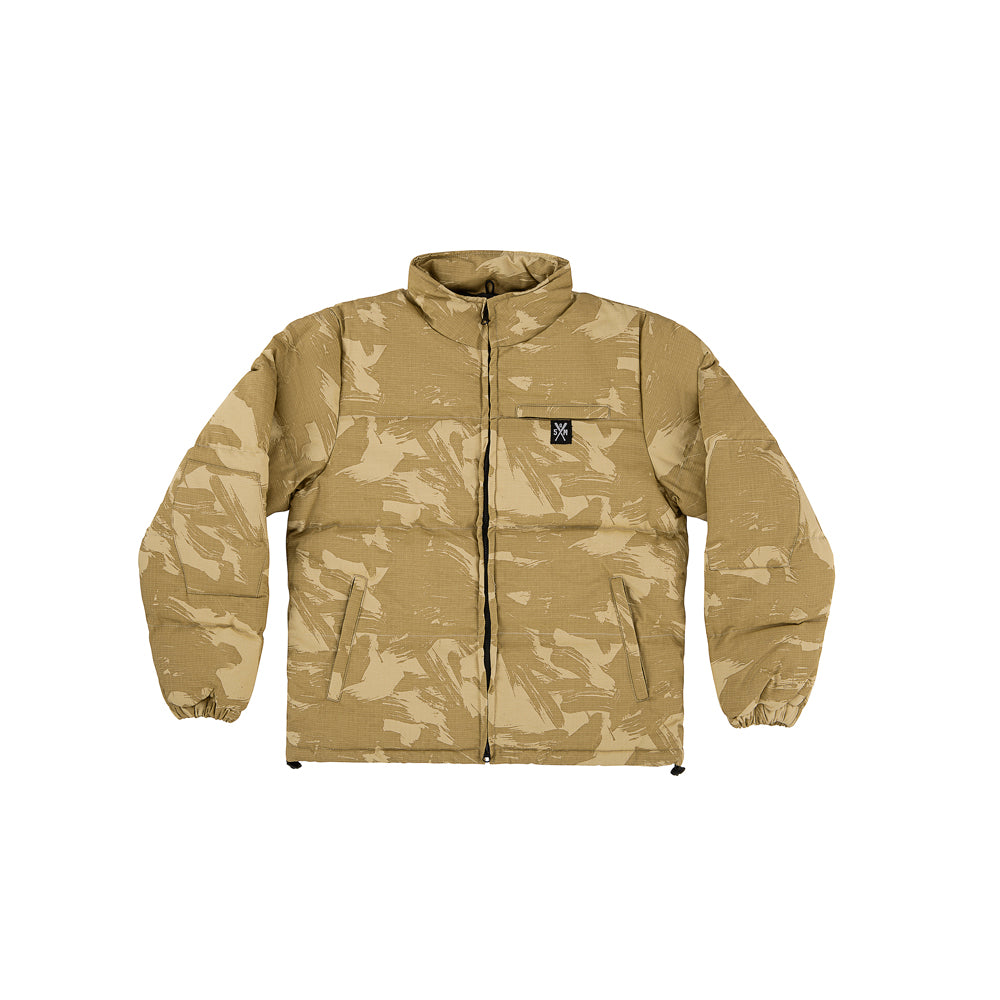 " RETROFUTURE BASIC " Puffer Jacket Beige/Camo