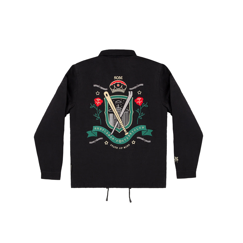 " GENTLEMAN CLUB " Coach Jacket Black