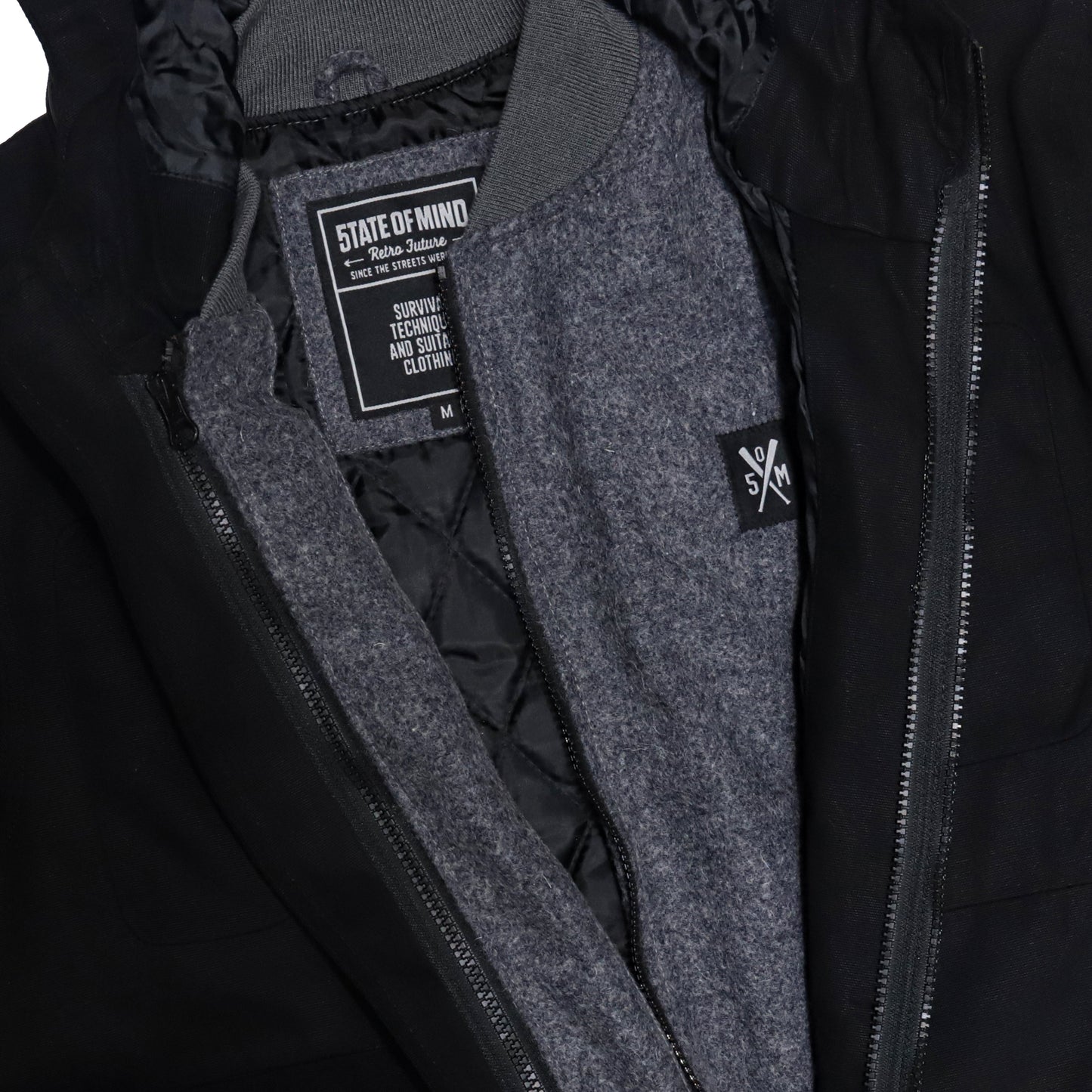 " RETROFUTURE HIDDEN CARGO " Jacket Canvas 3in1 Black