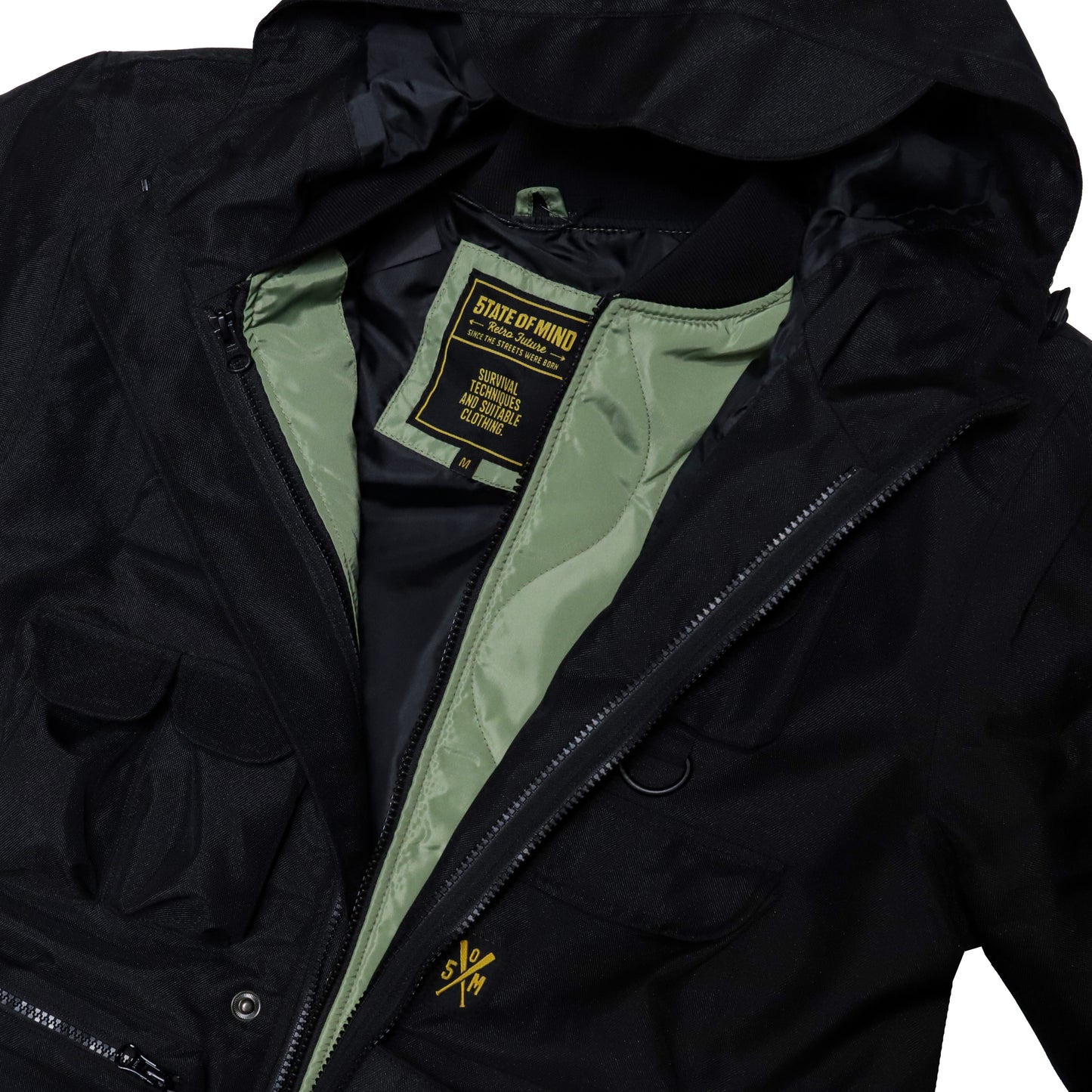 " RETROFUTURE CARGO " Cargo Jacket 3in1 Black