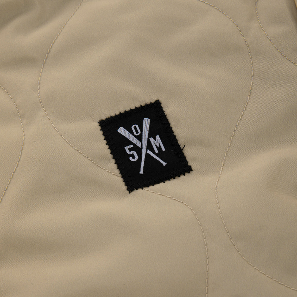 " RETROFUTURE CARGO " Quilted Bomber Sand