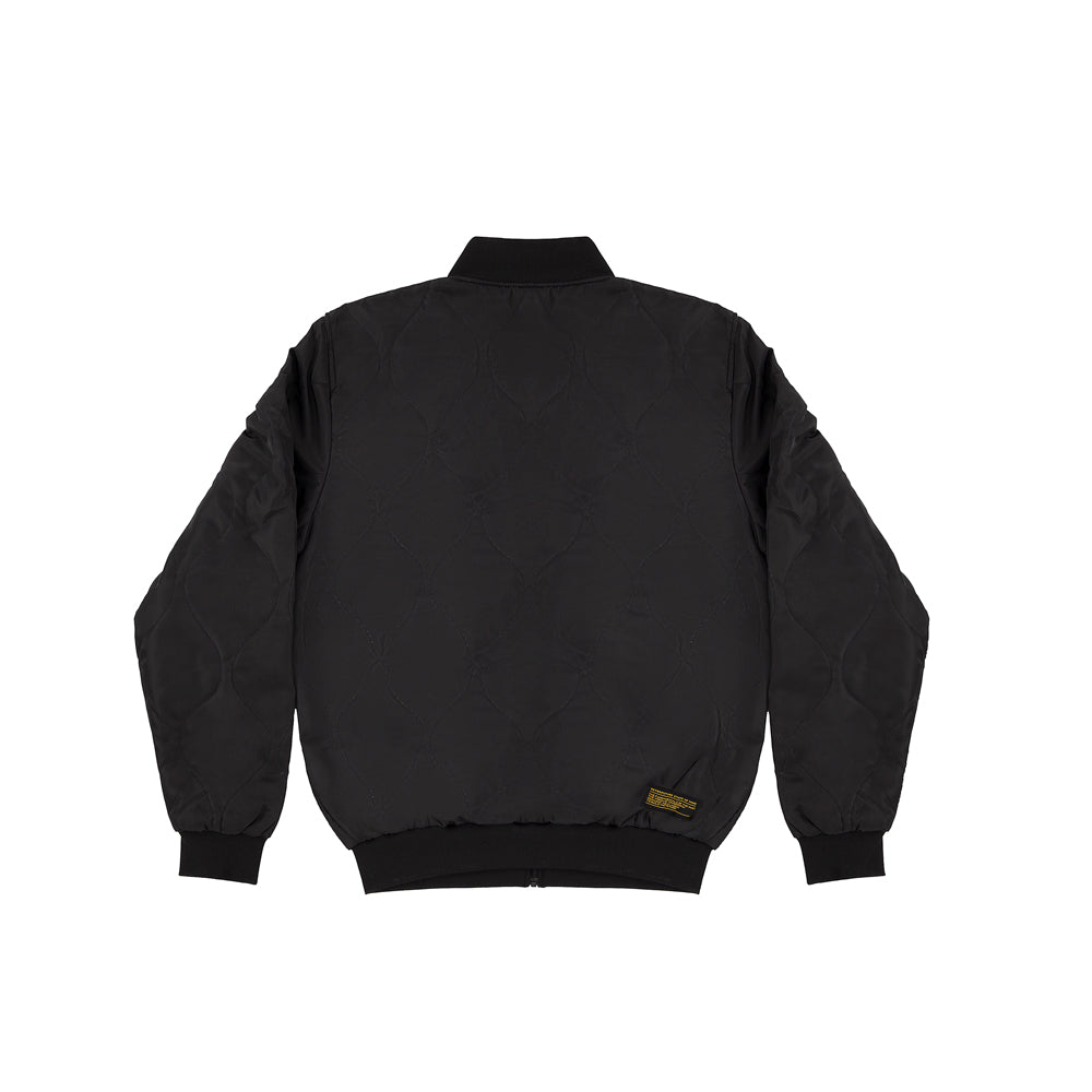 " RETROFUTURE CARGO " Quilted Bomber Black