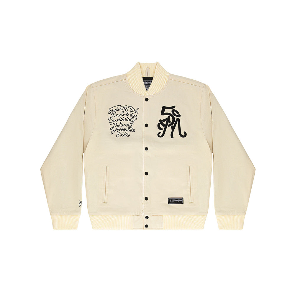 "STREET'S DISCIPLES" Bomber Jacket Milk