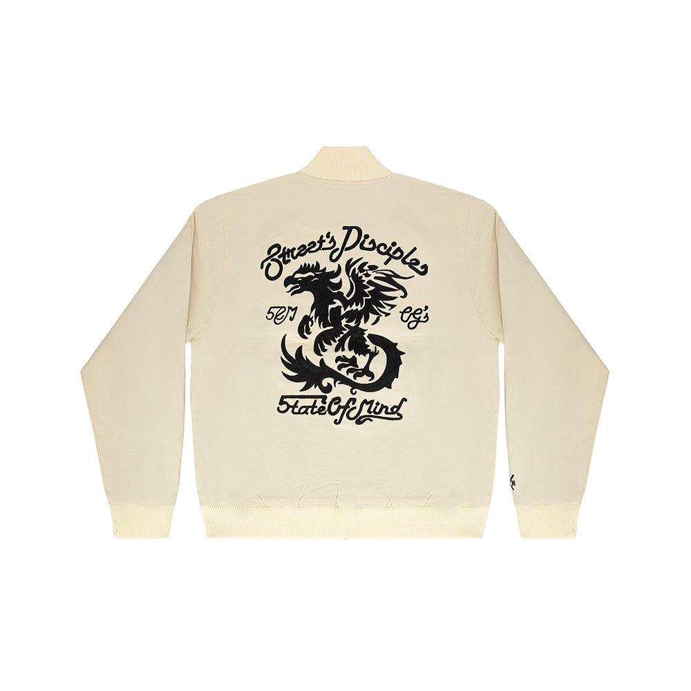 "STREET'S DISCIPLES" Bomber Jacket Milk
