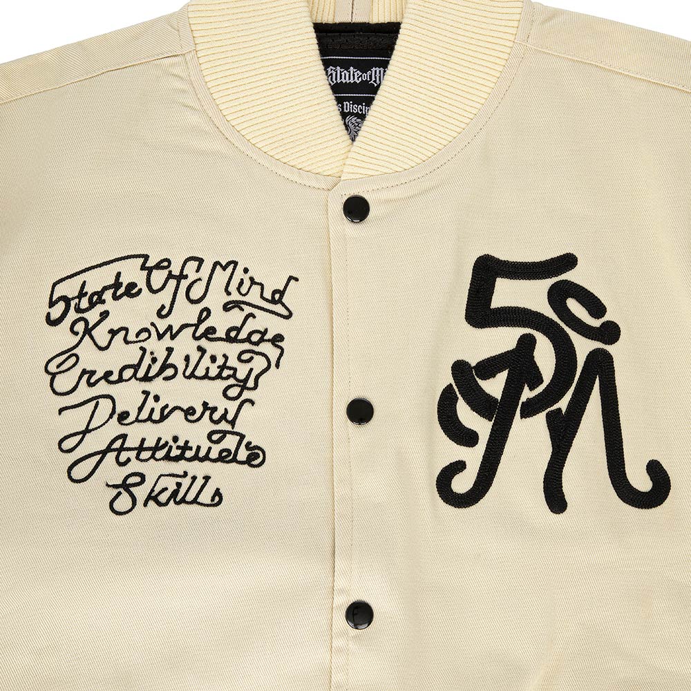 "STREET'S DISCIPLES" Bomber Jacket Milk