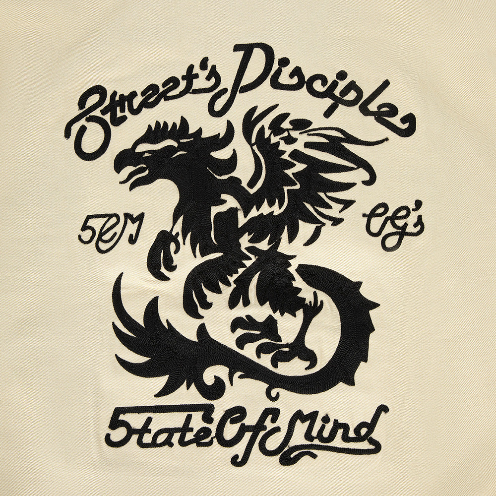 "STREET'S DISCIPLES" Bomber Jacket Milk