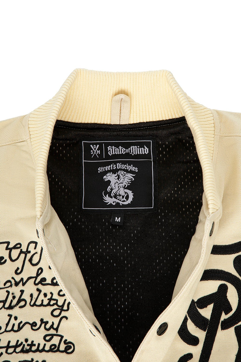"STREET'S DISCIPLES" Bomber Jacket Milk