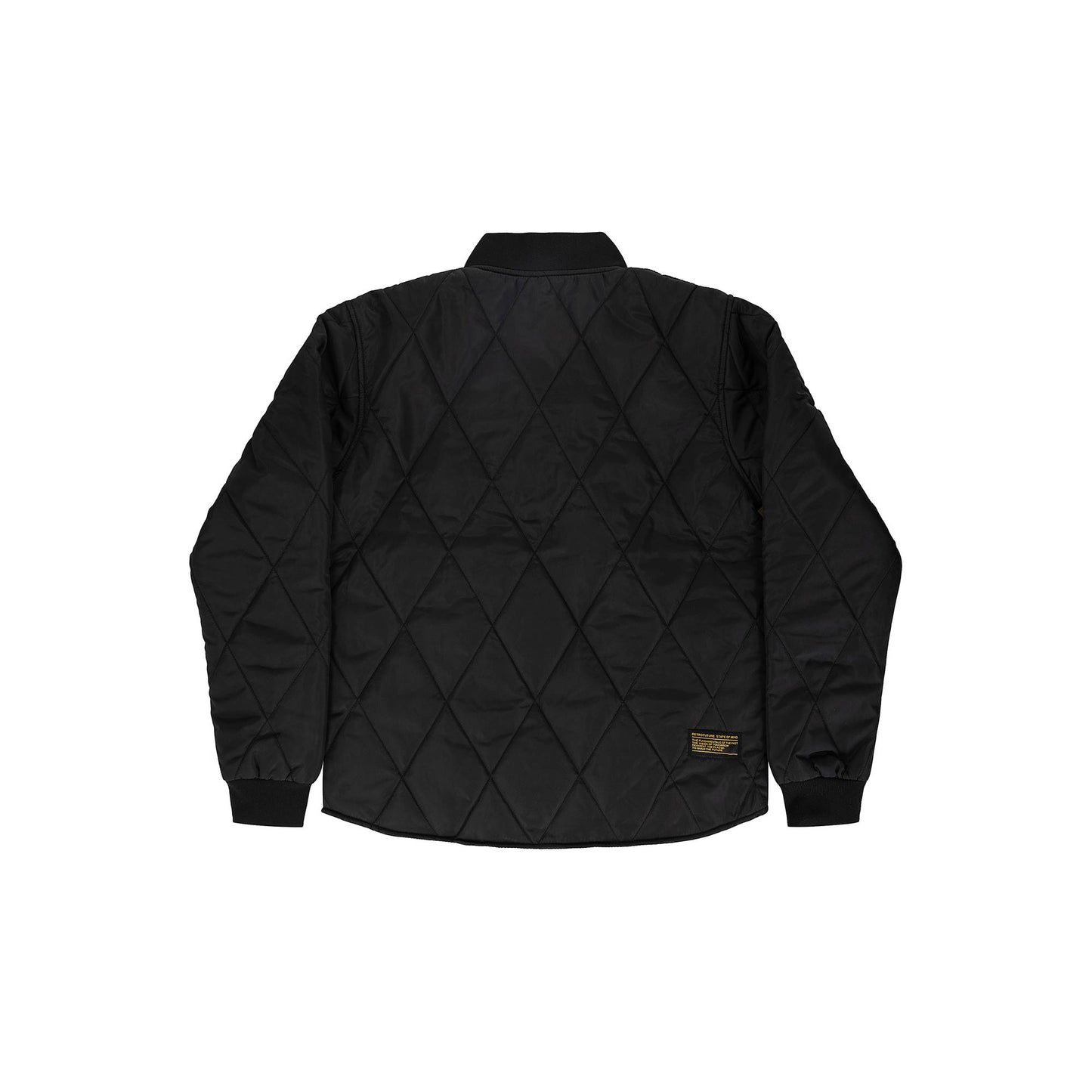 "RETROFUTURE BASIC" RF Quilted Bomber Black