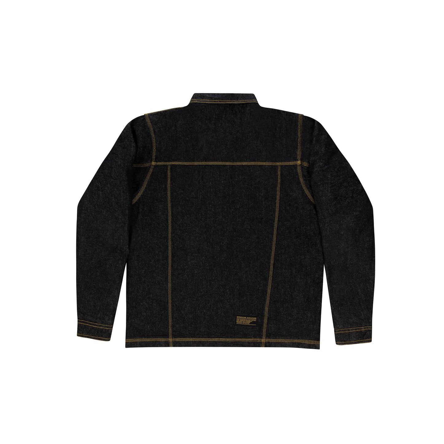 "RETROFUTURE" Worker Jacket Denim Sherpa Black