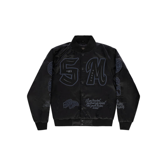 "LONE WOLVES" Bomber Black